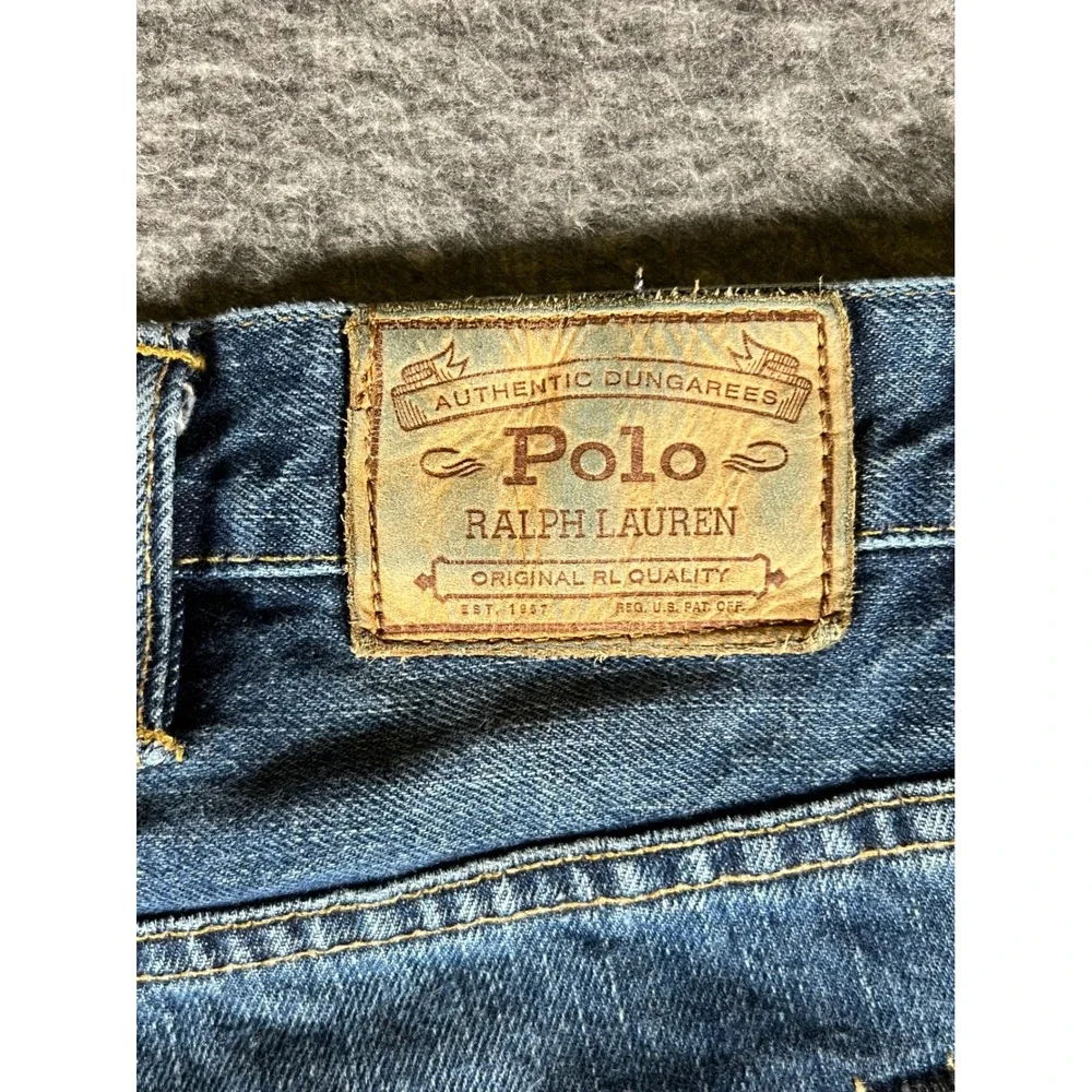 Polo Ralph Lauren Jeans Big Tall Straight Leg Blue Denim Warrick Mens‎ 44BX30